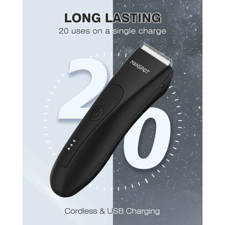 MANSPOT Hypoallergenic Electric Groin Trimmer