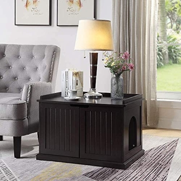 Unipaws Stylish Cat Litter Box Enclosure for Your Home