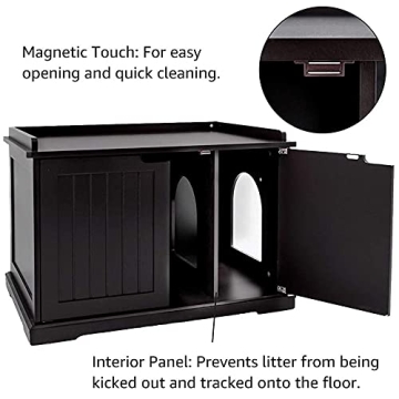 Unipaws Stylish Cat Litter Box Enclosure for Your Home