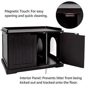 Unipaws Stylish Cat Litter Box Enclosure for Your Home