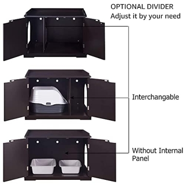 Unipaws Stylish Cat Litter Box Enclosure for Your Home