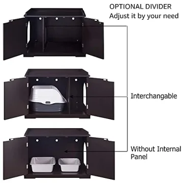 Unipaws Stylish Cat Litter Box Enclosure for Your Home