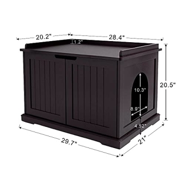 Unipaws Stylish Cat Litter Box Enclosure for Your Home