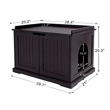 Unipaws Stylish Cat Litter Box Enclosure for Your Home