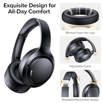 TAGRY Active Noise Cancelling Headphones 120H Playtime