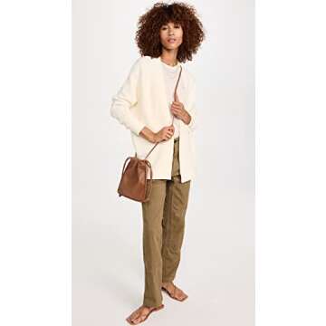 Free People Women's Ottoman Cardigan, Ecru, Off White, L