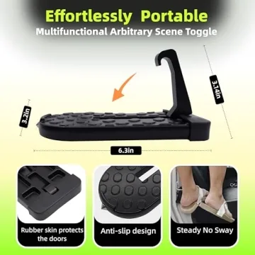 Durable Car Door Step - 400lb Capacity & Anti-Slip