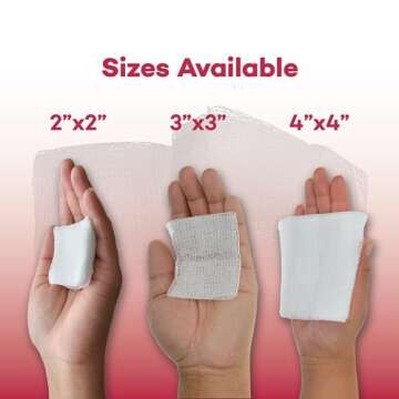 Dealmed 4" x 4" Surgical Sponges, 8-Ply, Non-Woven Absorbent Gauze Sponges for Wound Care, First Aid Kits and Medical Facilities, 200 Count (Pack of 1)