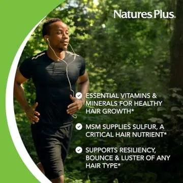 Natures Plus Ultra Hair, Sustained Release - 60 Vegetarian Tablets - Natural Hair Growth Supplement for Men & Women - Longer, Thicker Hair - Gluten-Free - 30 Servings