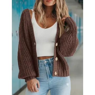 PRETTYGARDEN Women's Cozy Oversized Cardigan - Chic Style