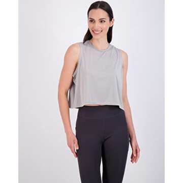 5 Pack: Womens Summer Cute Crop Tank Top Shirt Trendy Dry Fit Ladies Tops Tees Athletic Yoga Workout...