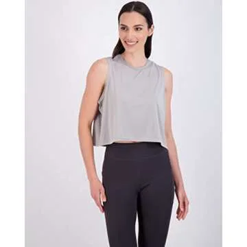 5 Pack: Womens Summer Cute Crop Tank Top Shirt Trendy Dry Fit Ladies Tops Tees Athletic Yoga Workout...