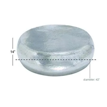 Innovative Silver Aluminum Coffee Table for Modern Living
