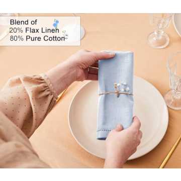 Ruvanti Premium Linen Napkins Set - Elegant and Washable