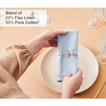 Ruvanti Premium Linen Napkins Set - Elegant and Washable