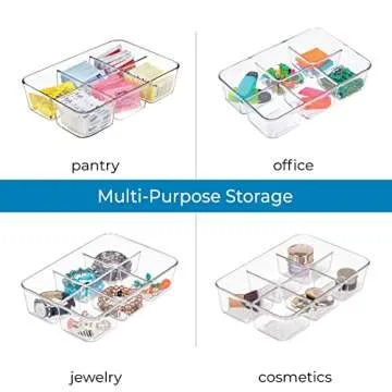 Stylish iDesign Divided Tea Bag Organizer for Efficient Storage