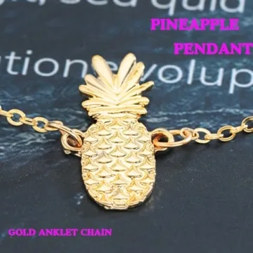 REEATAN Boho Pineapple Beach Anklet Adjustable Jewelry