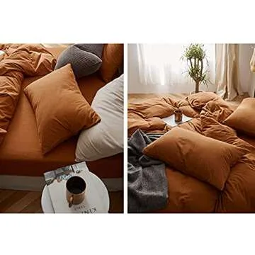 Omelas Caramel Pumpkin Duvet Cover Set for Modern Bedrooms