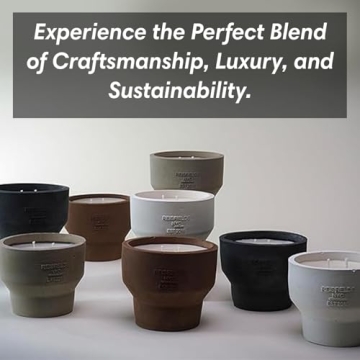 Luxury Handmade Cement Candle - 18 oz Soy Wax