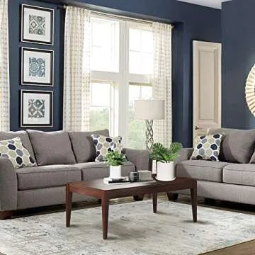 TIMEYARD Plant Pots Indoor, Modern Planters with Drainage Hole and Tray, Matte White Ceramic Cylinder Planters, 4in 6in for Flowers, Succulents, Mid Century Home Garden Decor, Set of 2