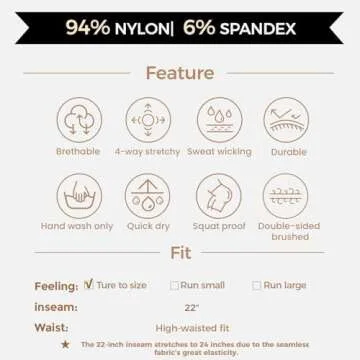 Aoxjox Seamless Scrunch Legging - Workout Gym Yoga Pants