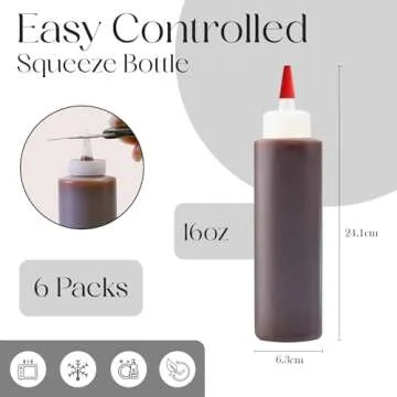 6-Pack Condiment Squeeze Bottles for Your Kitchen Needs