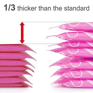 Fuxury Pink Rose Bubble Mailers 4x8" - Stylish Secure Shipping