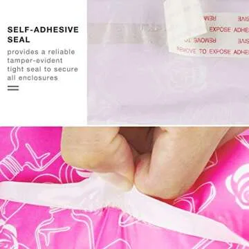 Fuxury Pink Rose Bubble Mailers 4x8" - Stylish Secure Shipping