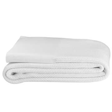 Beged 100% Natural Cotton Thermal Blanket (Twin Size) - Lightweight, Breathable & Eco-Friendly