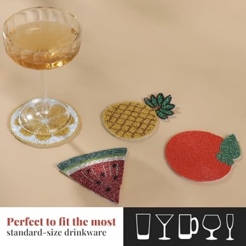 Stylish Handmade Folkulture Coasters for Drinks Set of 4