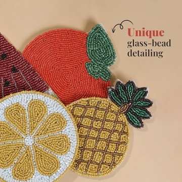 Stylish Handmade Folkulture Coasters for Drinks Set of 4