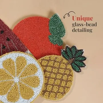 Stylish Handmade Folkulture Coasters for Drinks Set of 4