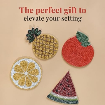 Stylish Handmade Folkulture Coasters for Drinks Set of 4