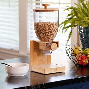 Honey Can Do Bamboo Cereal Dispenser Perfect for Kids