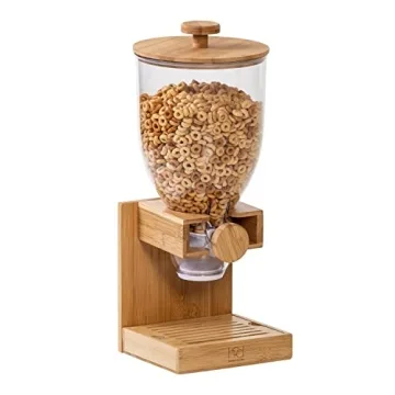 Honey Can Do Bamboo Cereal Dispenser Perfect for Kids