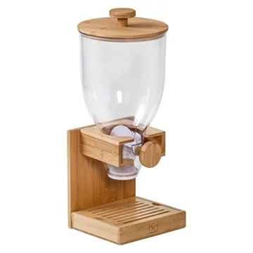 Honey Can Do Bamboo Cereal Dispenser Perfect for Kids