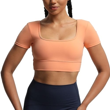 Aoxjox Stylish Short Sleeve Crop Tops for Women