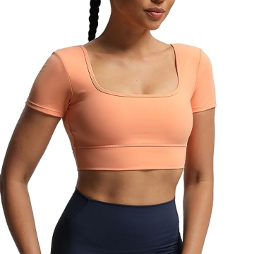 Aoxjox Stylish Short Sleeve Crop Tops for Women