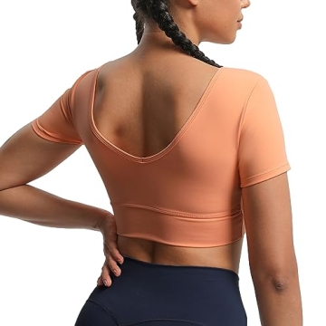 Aoxjox Stylish Short Sleeve Crop Tops for Women