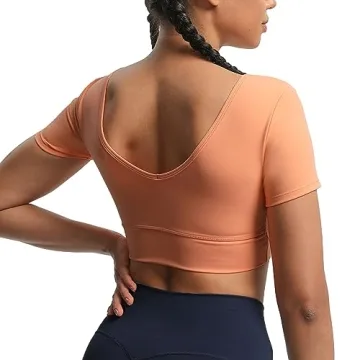 Aoxjox Stylish Short Sleeve Crop Tops for Women