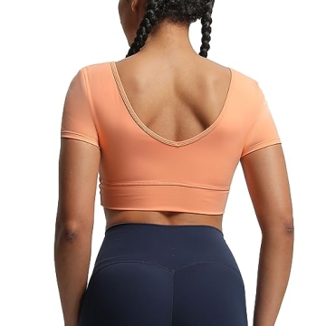 Aoxjox Stylish Short Sleeve Crop Tops for Women
