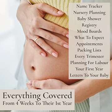 Pregnancy Journal & Memory Book - Great First Time Mom & Baby Gift - Keepsake Pregnancy Book & Journals - 40 Weekly Calendars Milestone Journey - For Ultrasound Photos & Tracking