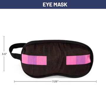 Minecraft Creeper 3 Piece Sleepover Set - Cozy & Warm Slumber Bag with Pillow & Eye Mask (Official Minecraft Product)