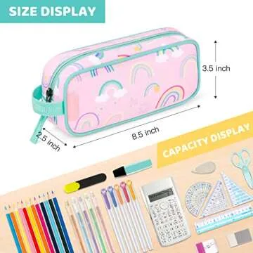 Choco Mocha Rainbow Pencil Pouch for Kids - Vibrant & Fun