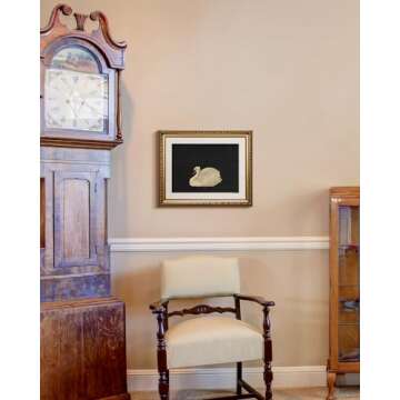 VIYYIEA Gold Framed Wall Art Canvas Print Home Decor Wall Decorations Grace Swan Art Painting Pictur...