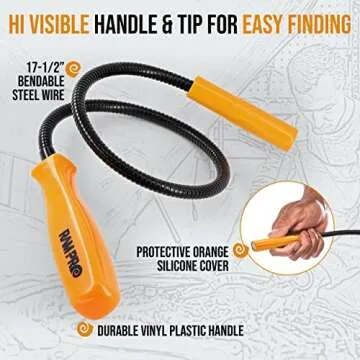 24” Flexible Magnetic Grabber Pickup Tool for Easy Retrieval