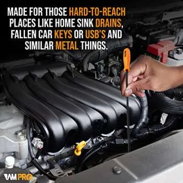 24” Flexible Magnetic Grabber Pickup Tool for Easy Retrieval