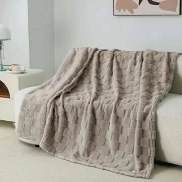 COOVA Fleece Throw Blanket - Soft Fluffy Warm Twin Blanket