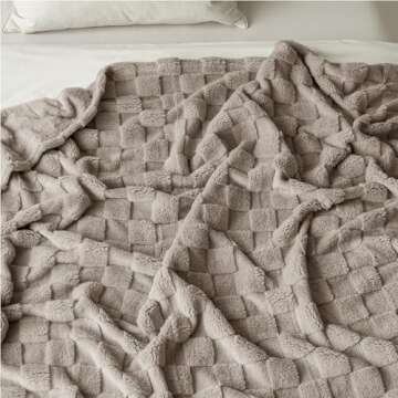 COOVA Fleece Throw Blanket - Soft Fluffy Warm Twin Blanket