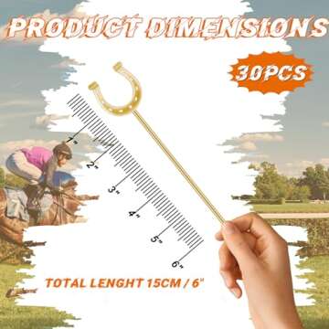 Sunnychicc Derby Drink Plastic Stirrers Swizzle Sticks for Cocktails Coffee Reusable U Shaped Horses...